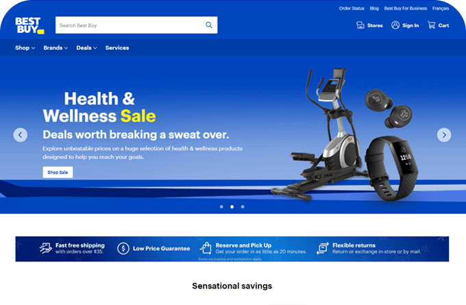 A screenshot of the Best Buy Canada website, a RetailTaxonomy client